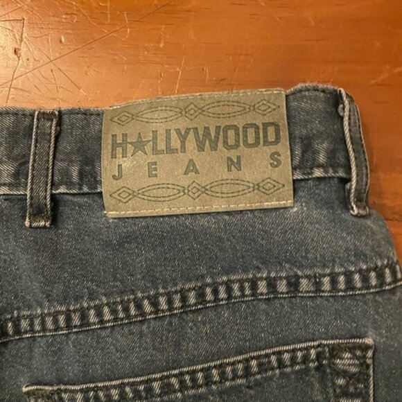 Vintage 90s Hollywood Jeans Zipper Ankle 28 x 27 - Picture 3 of 11
